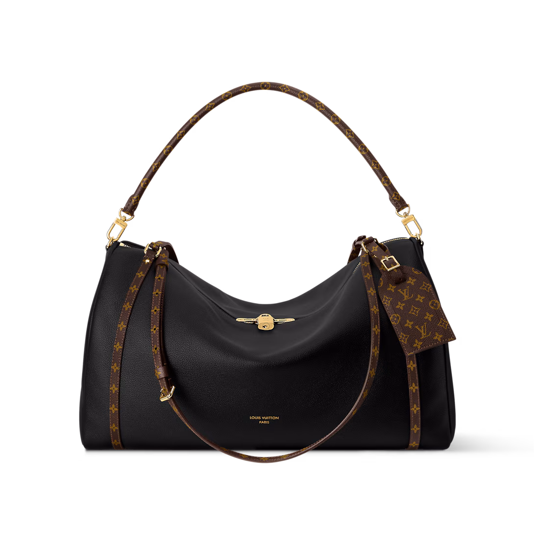 Louis Vuitton Express Travel (M26037)

Slouchy, supple, and quietly expensive—the Express Travel is that effortless “thrown-on” bag that still reads first class. Black grained leather keeps it sleek, while the Monogram straps and luggage tag add just enough Vuitton DNA to make the statement without shouting.